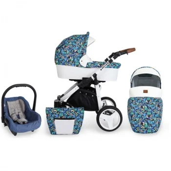 Kunert kolica za bebe 2u1 set Rotax beli ram 14R Kunert kolica za bebe 2u1 set Rotax beli ram 14R